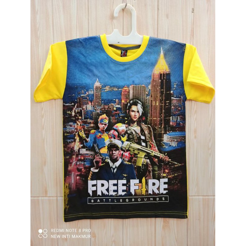 KAOS ANAK FF FREE FIRE BOOYAH GARENA GAMING