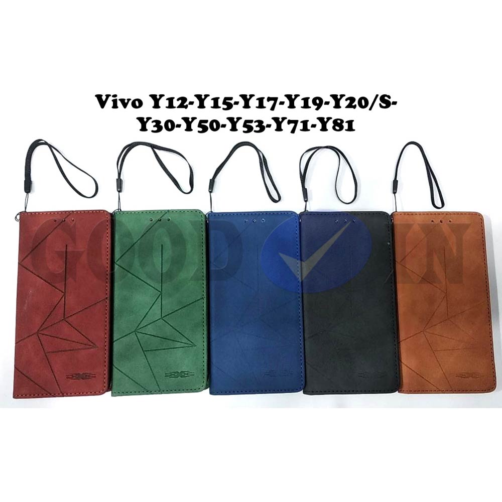 Flip Case Vivo Y12-Y15-Y17-Y19-Y20/S-Y30-Y50-Y53-Y71-Y81 - Case Model Dompet - Case HP Model Flip