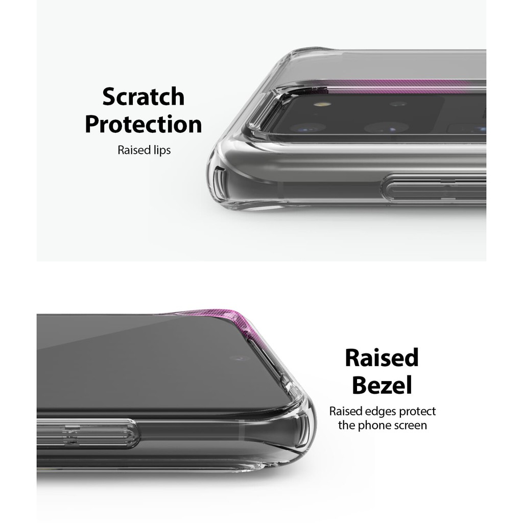 Ringke Samsung Galaxy S20 Ultra Casing Softcase Anti Crack Tough Transparant Military Shock Bump