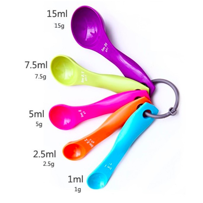 Sendok Takar Set Isi 5 5in1 Sendok Takar MPASI Sendok Ukur Bumbu Kitchen Spoon Scale