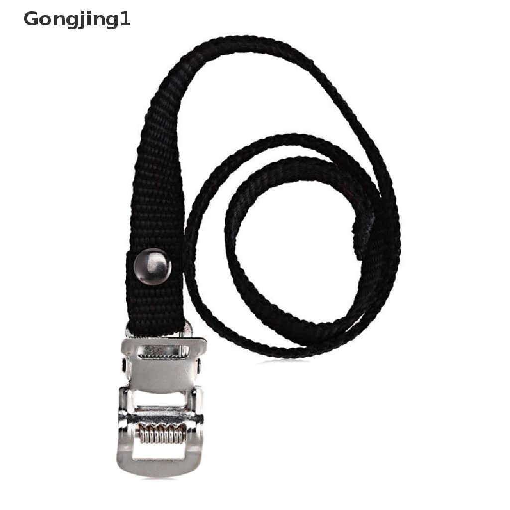 Gongjing1 1PC Strap Pedal Sepeda Warna Hitam