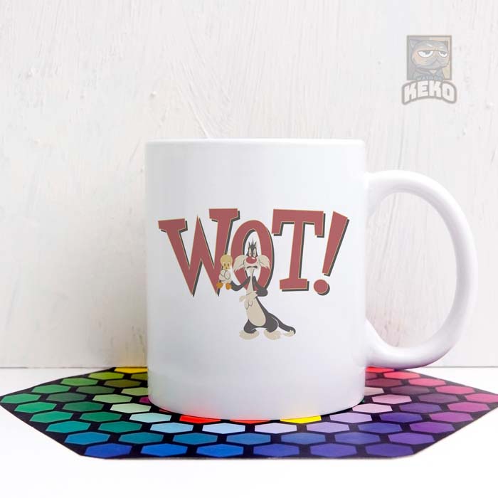 Mug Keramik Wot SYLVESTER and TWEETY Hypnotized Coffee