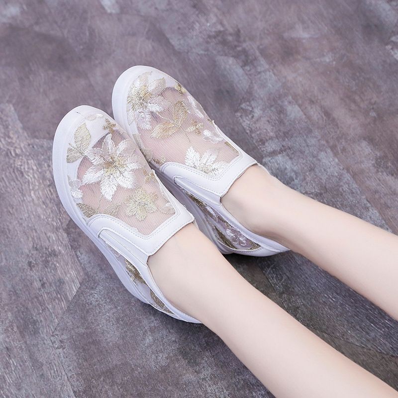 ( AMOUR ) Sepatu Wedges Brokat Korea Fashion Import 811