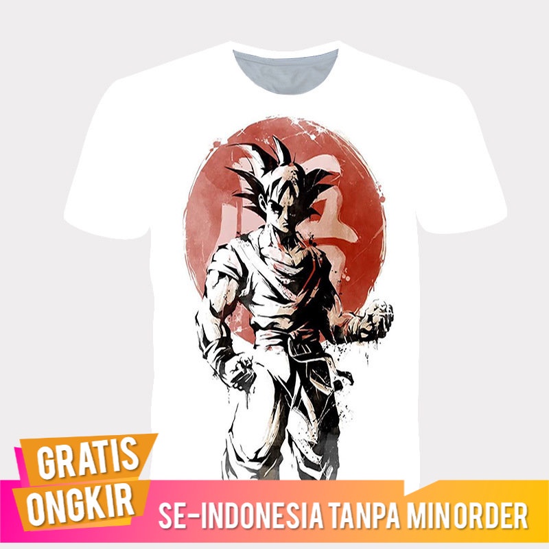 Kaos Pria Import Premium Anime Jepang Seri Dragon Ball T-shirt 3DT T-shirt Fashion Anak Anak Lengan 
