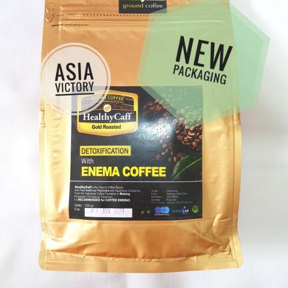 

RealPict--HealthyCaff 500gr Gold Light Roasted/Healthy Caff Kopi Organik Enema Coffee