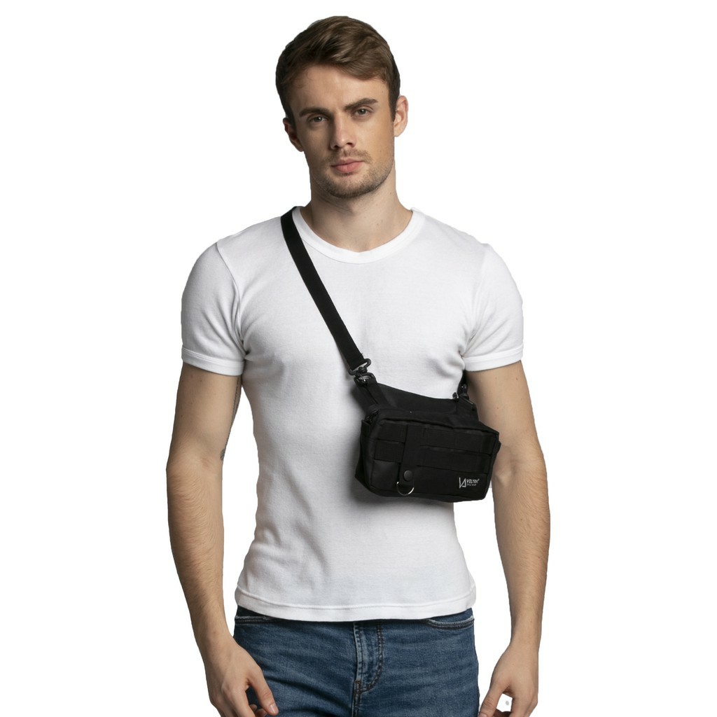 Tas Selempang Pria Keren Waistbag Men Slempang Cowok Outdoor / Tas Pinggang Kerja Sport  A14
