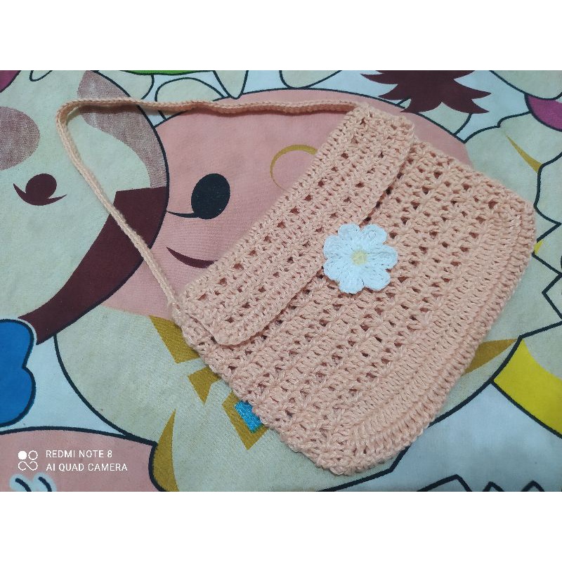 Tas Rajut Bunga daisy
