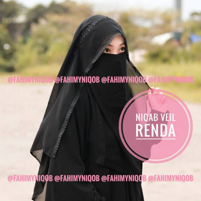Niqab veil renda bahan sifon by fahimy niqob
