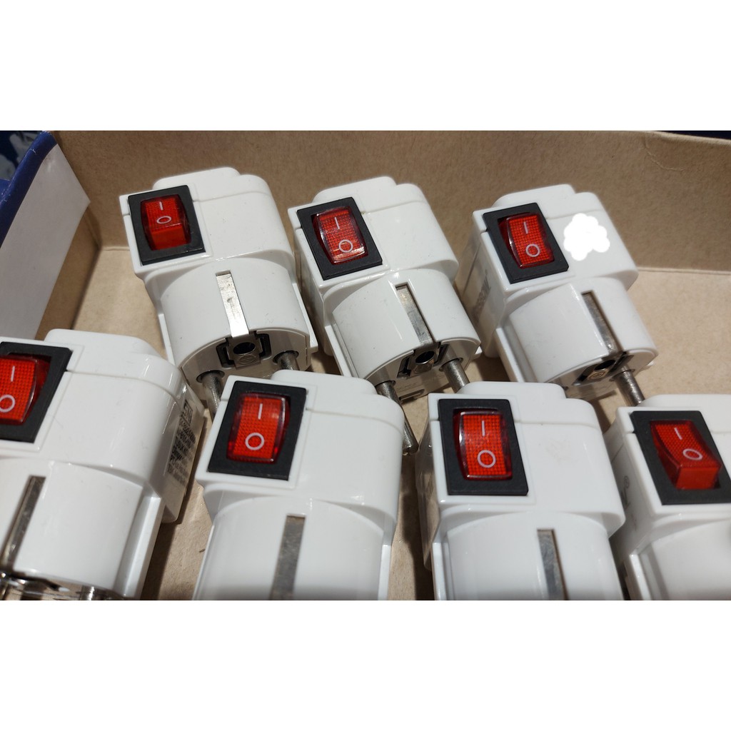 COLOKAN LISTRIK / COLOKAN DENGAN ON/OFF / ADAPTOR WITH SWITCH WHT