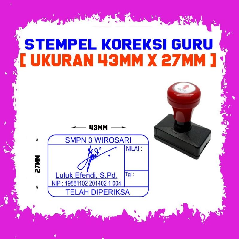 

Stempel Flash Stempel Koreksi 27mm x 43mm