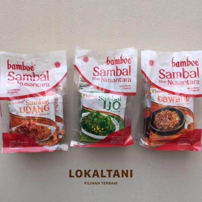 

BAMBOE Sambal Ijo/Sambal udang/Sambal Bawang / Sambal Bamboe Pedas