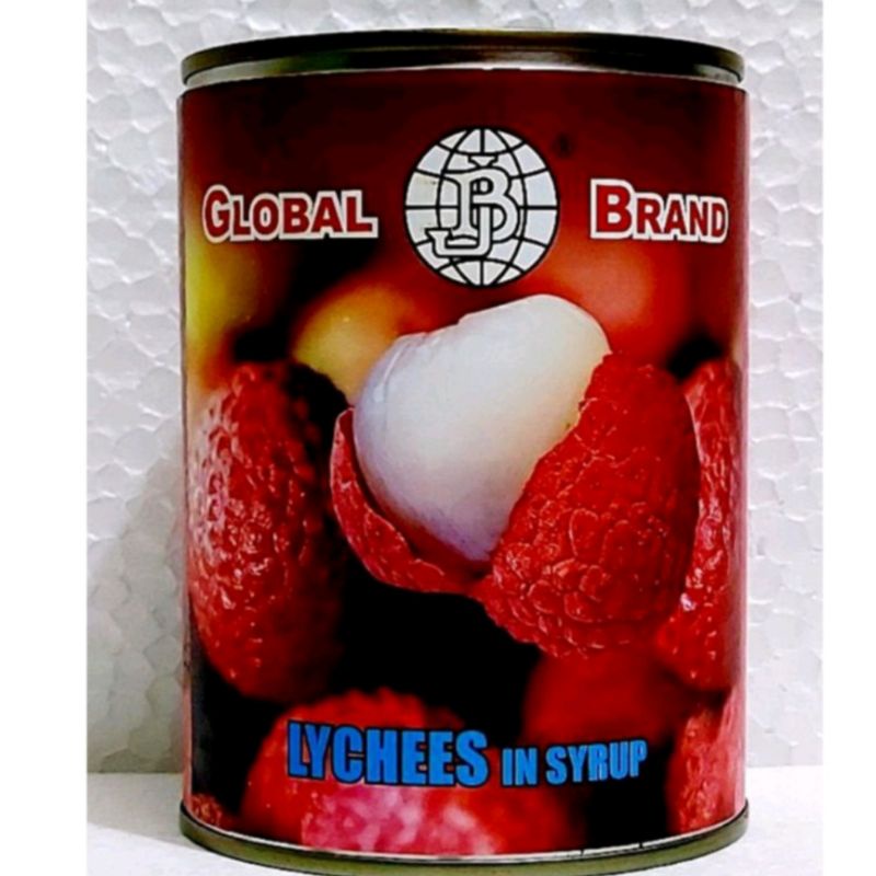 kalengan leci dan longan merk global