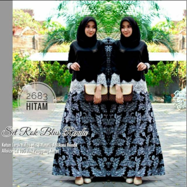 SETELAN ROK BLUS RENDA , ARSYILLA LAWASAN ROK BLUS