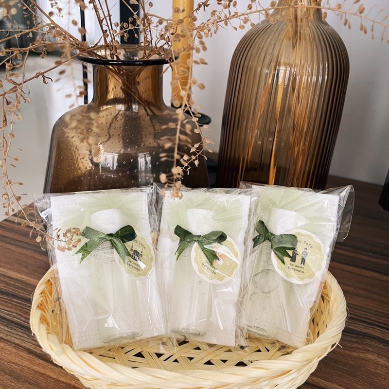 

handsanitizer gel 20ml + masker ramadhan lebaran bulan puasa hampers gift mini hijau puasa