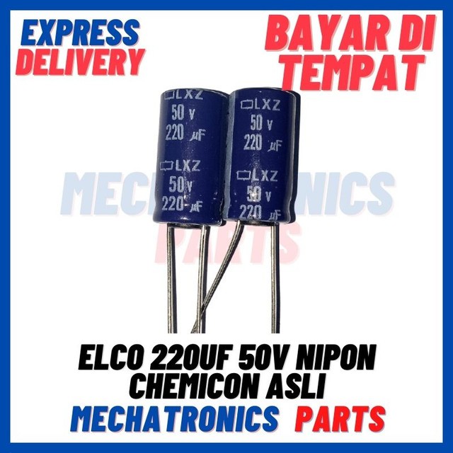 [PAS-9530] ELCO 220UF 50V NIPON CHEMICON ASLI