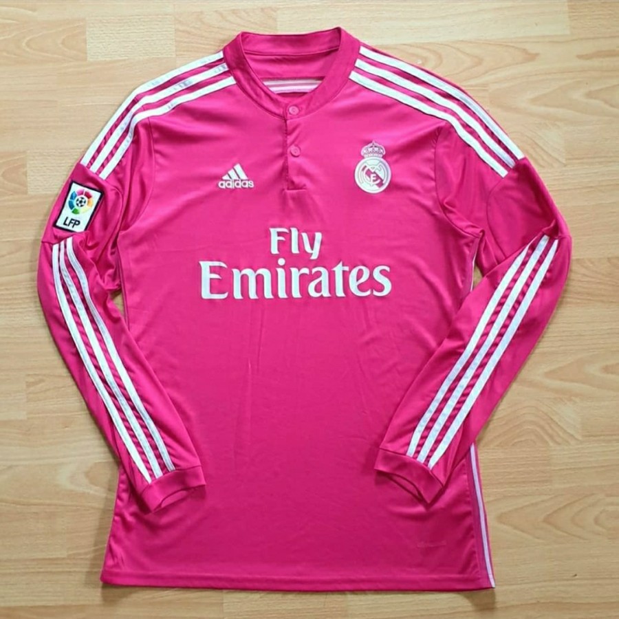 Jersey Real Madrid 2014-2015 Away Long Sleeve Lengan Panjang Pink GO