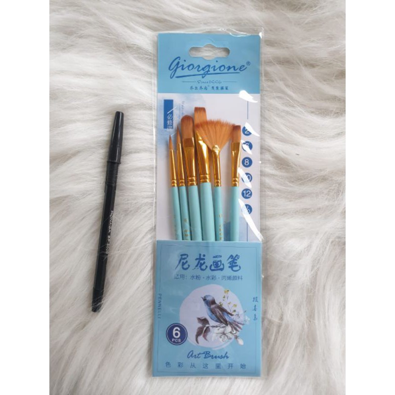 

Georgione Brush 6 Set Lukis Dan Kaligrafi