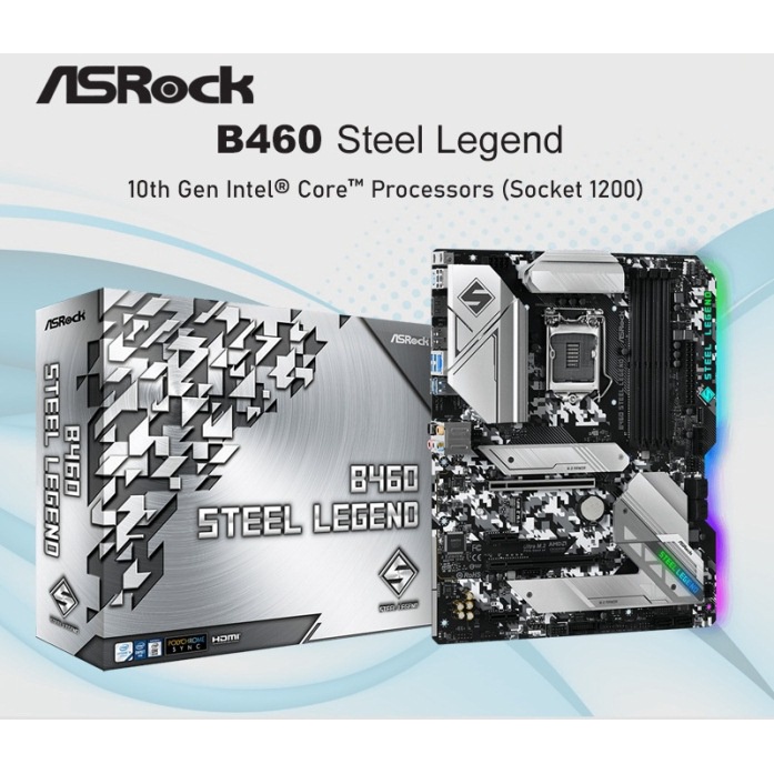 ASRock B460 STEEL LEGEND POLYCHROME SYNC Intel Soket 1200