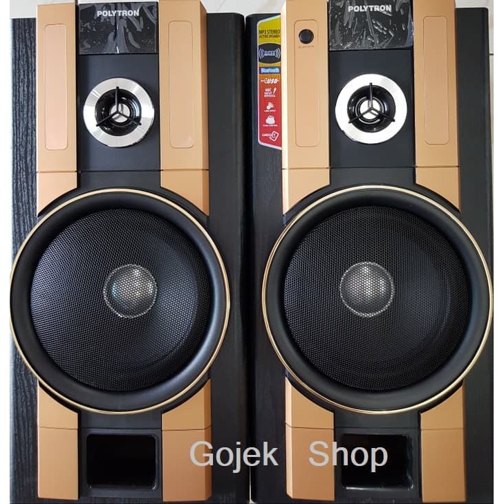 Speaker Active Polytron PAS 62 Gold-Black With Bluetooth Input MIC
