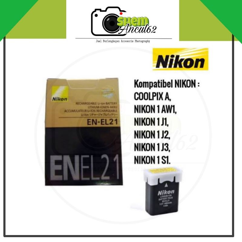 Baterai Nikon EN-EL21 untuk Kamera Nikon 1 V2