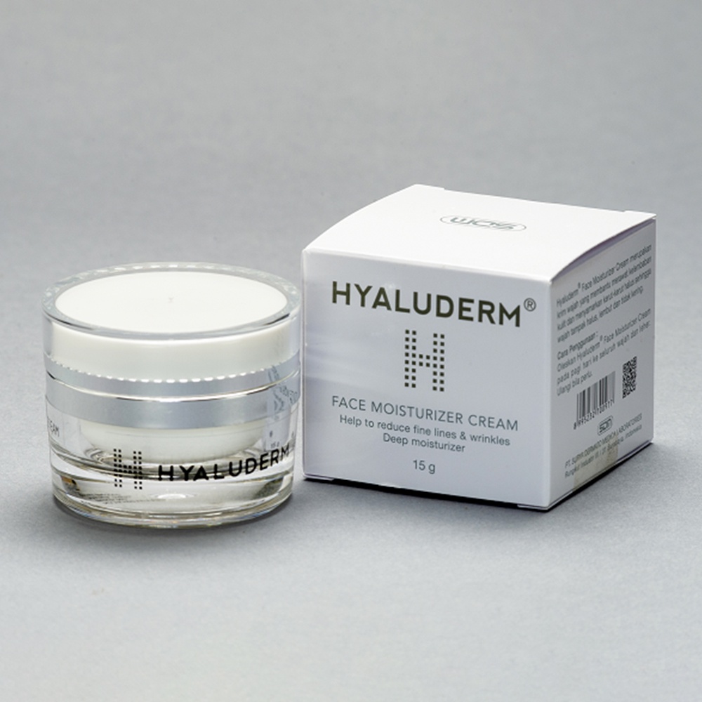 Hyaluderm Face Moisturizer Cream 15g - Pelembab Anti Kerutan