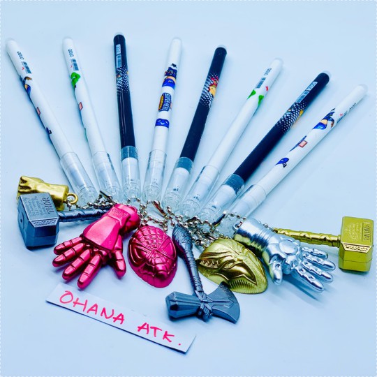 

Pulpen Gel AVENGERS PREMIUM Glitter Pen Gel plus Penghapus