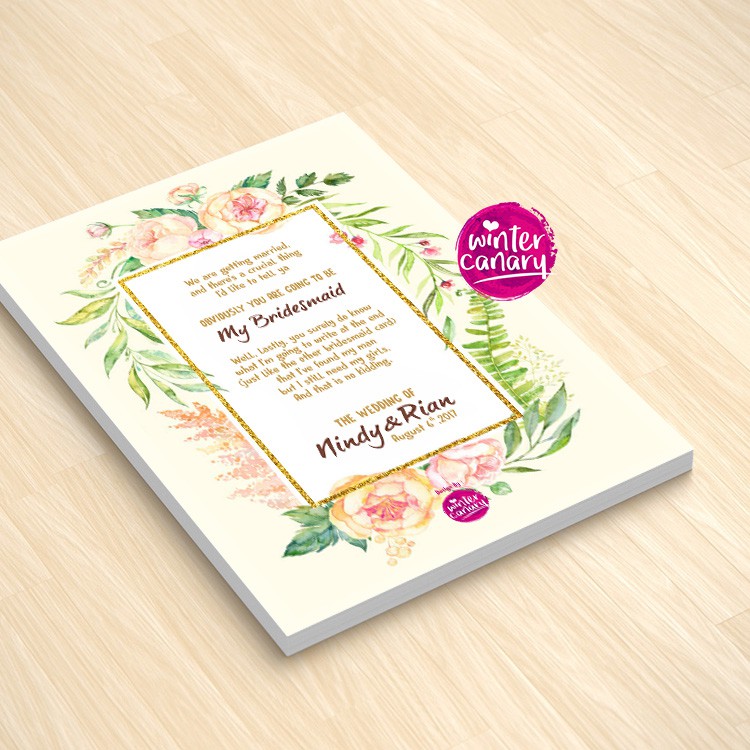 

Bridesmaid Card / Groomsman Card / Attire Guide Card