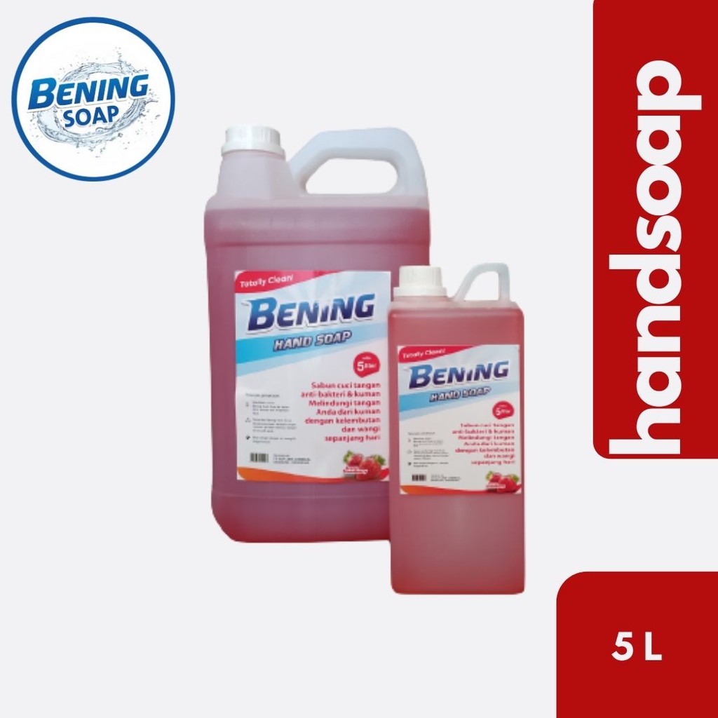 HAND SOAP 5 LITER REFILL SABUN CUCI TANGAN CAIR ANTISEPTIK ANTIBAKTERI AROMA STRAWBERRY BANDUNG