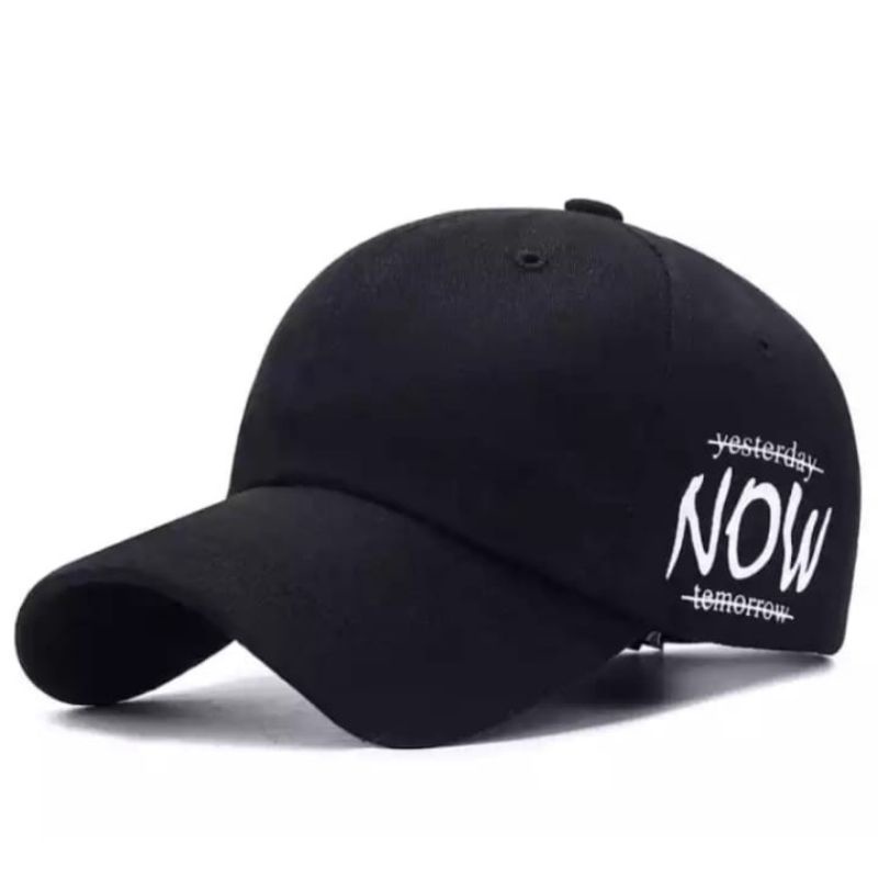 Topi baseball NOW trend kekinian pria & wanita/topi baseball bordir logo/new model topi trend kekini