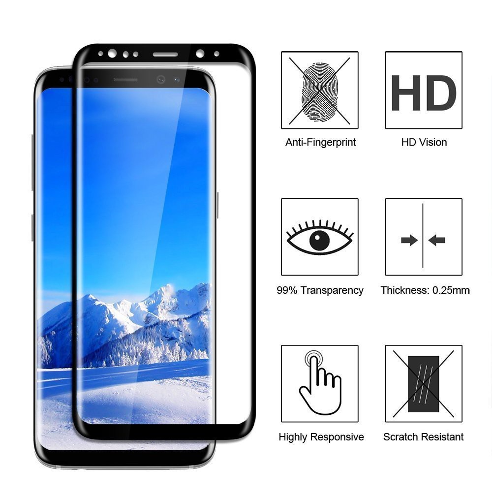 [COD] Film Pelindung Layar Tempered Glass Full Cover 3D Untuk Samsung Galaxy S8 S9 Plus Note 8