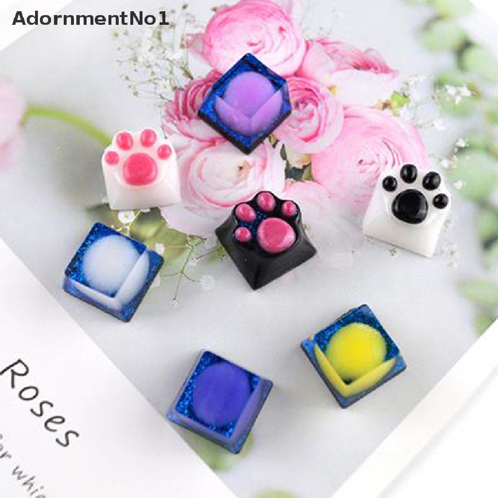 (AdornmentNo1) Cetakan Tuts Keyboard DIY Bentuk Telapak Kaki Kucing Bahan Silikon