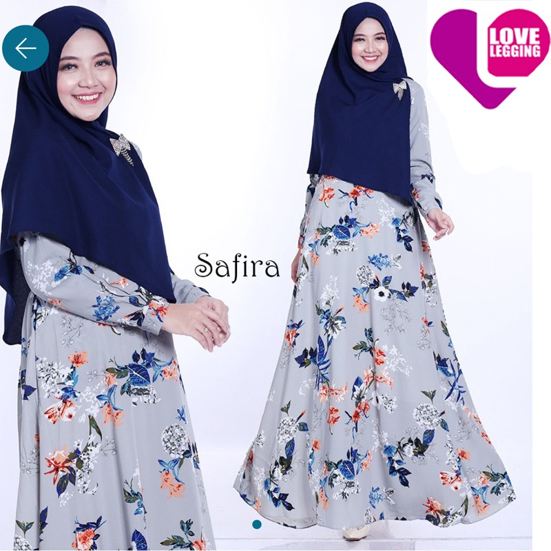 Nura Collection Gamis Safira Abu