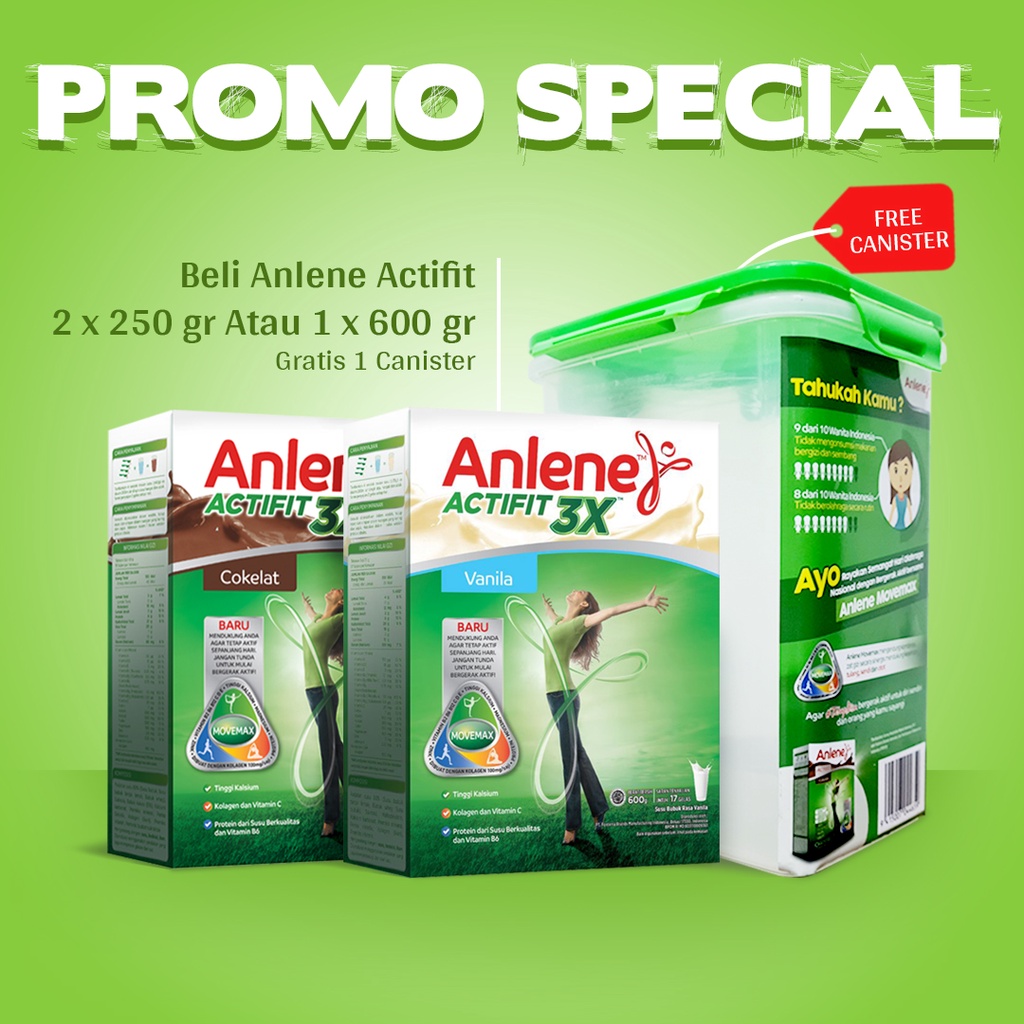 Anlene actifit 590gr. anlene actifit coklat anlene actifit vanila