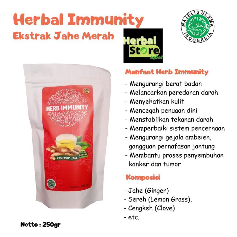 

PROMO HERBAL JAMU HERB IMMUNITY plus ekstrak jahe seduh 250 gr