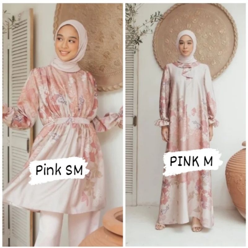 Kira tunik Pink SM & dress Pink M by muda official