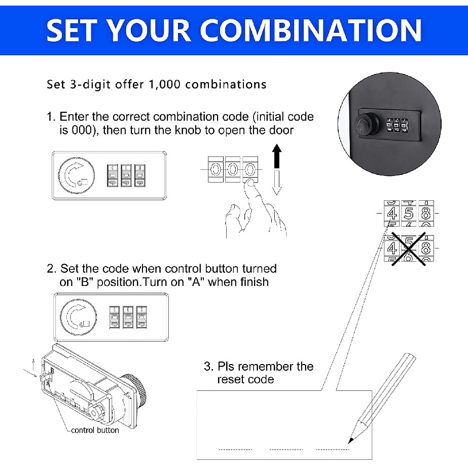 Wall Mount Safe Security Cabinet Box 28 Keys - Kotak Tempat Kunci