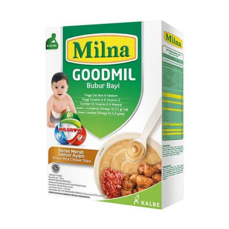 Milna Goodmil 8-12 Bulan Beras Merah Semur Ayam / Bubur Bayi / Bubur Milna