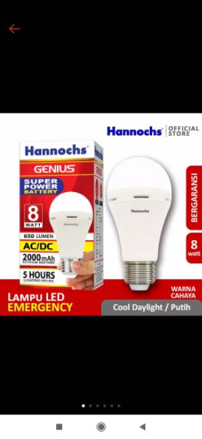 LAMPU EMERGENCY Hannochs Genius 8wat