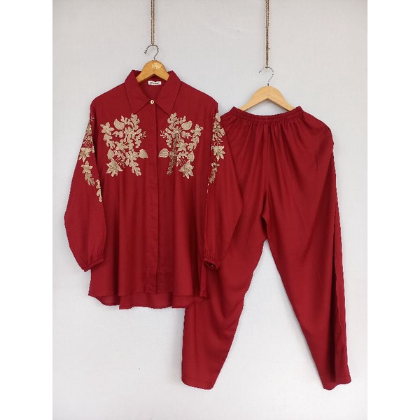 Set - Wanset - Wanset Sharmaa - Wanset setelan - Setelan - Pakaian Wanita