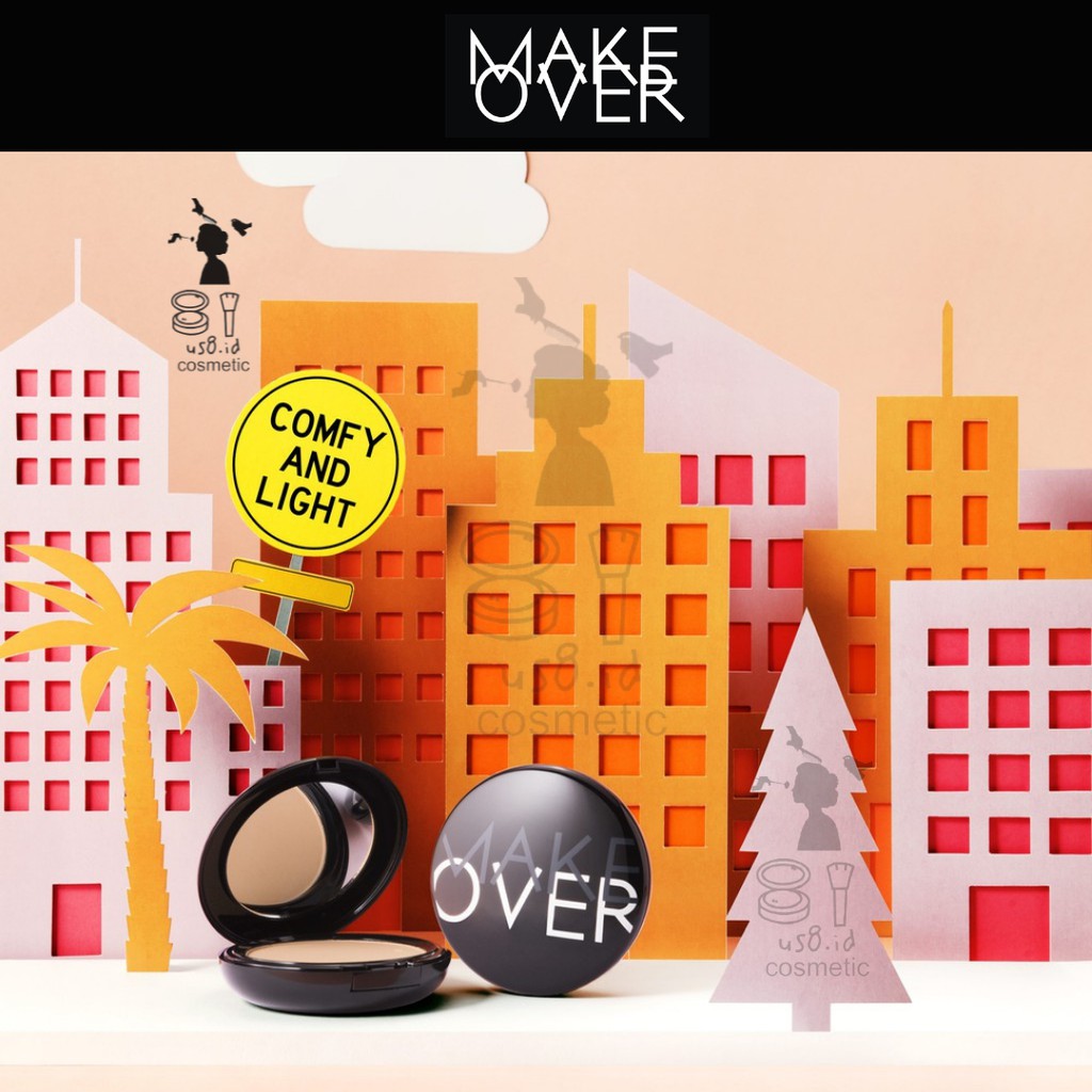 SALEEE Makeover 100% ORI ||  Make Over Perfect Cover Two Way Cake SPF 15 12g (bedak padat)