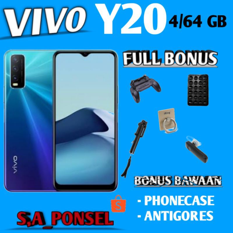 VIVO Y20 2021 RAM 4/64 GB GARANSI RESMI VIVO