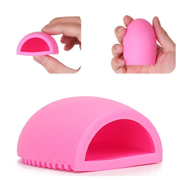 MOGYMOGY HL0184 Brush Egg Pad Alat Pembersih Kuas Makeup Brush Cleaner Bahan silikon