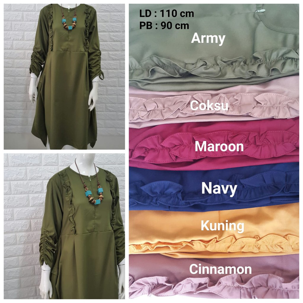 TUNIK / TUNIK TOYOBO PREMIUM / TUNIK SAFIRA / TUNIK MUSLIM / FASHION MUSLIN WANITA