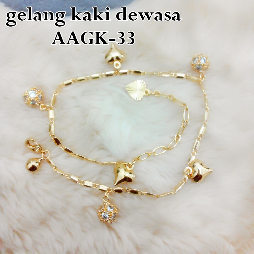 Gelang Kaki Emas Modern - Harga Baru Promo