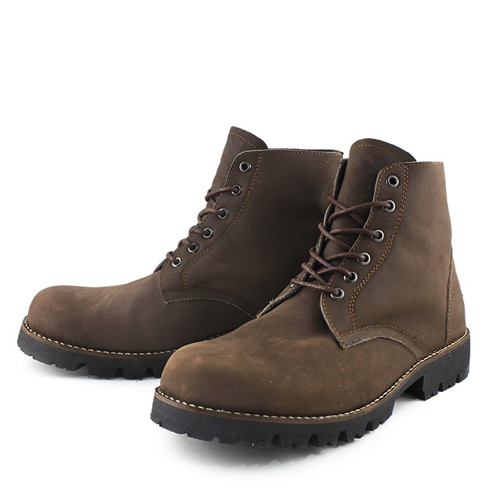 Sauqi NVM High Boots Hitam Sepatu Sauqi Gantleman Pria Wanita Original Kulit Asli Boots Kulit Asli (