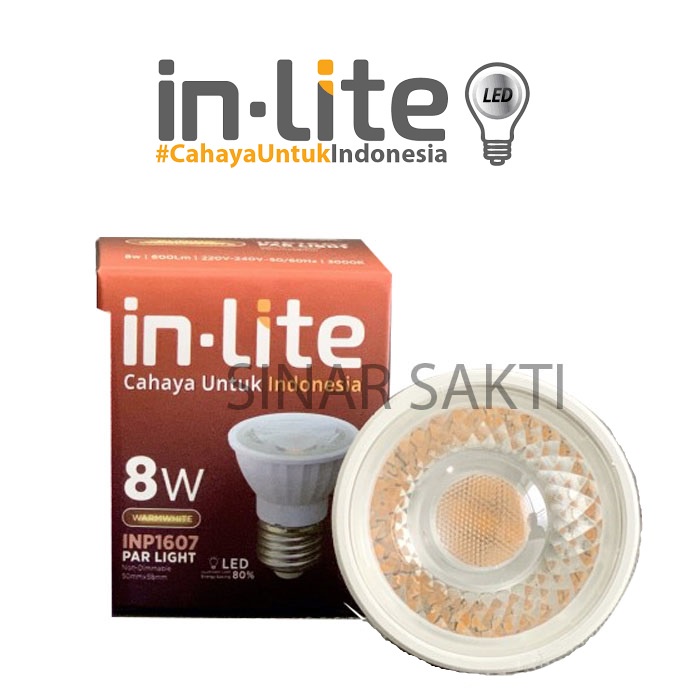 INLITE Lampu Sorot Led 8w 8 Watt INP1607 Lampu Spotlight Inlite e27