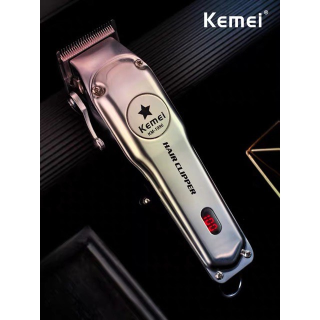 Kemei KM 1996 Alat Cukur Rambut Hair Clipper Cordless Full All Metal 2 in 1 Mesin Cukuran KM-1996