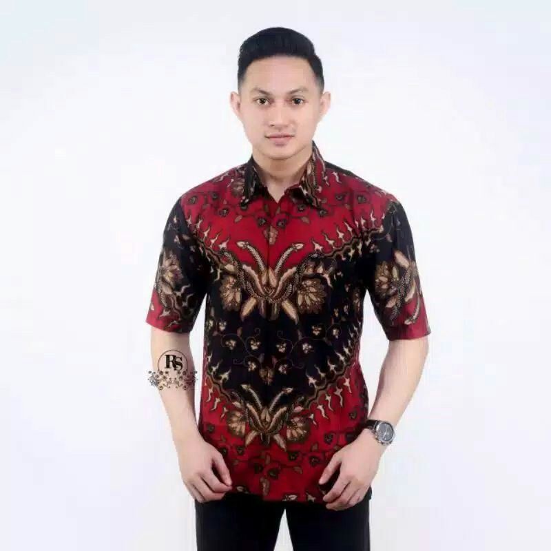 PROMO BIG SALE KEMEJA HEM BATIK TERLARIS | KEMEJA BATIK PRIA LENGAN PENDEK | HEM BATIK PRIA LENGAN PENDEK