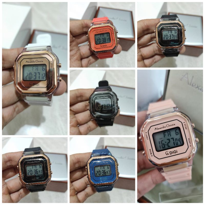 JAM TANGAN ALEXANDRE CHRISTIE AC 9331 DIGI NEW AC9331 RUBBER ORI