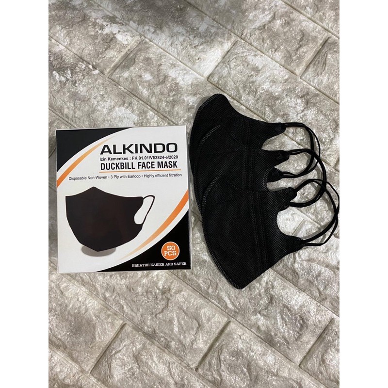 MASKER DUCKBIL MERK ALKINDO, CAREION, MOUSON 1BOX ISi 50 PCS / DUCKBILL 4PLY KOREA MURAH